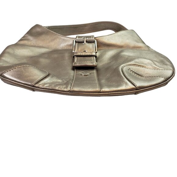 Michael Michael Kors Gold Metallic Leather Boho Handbag - Picture 8 of 10